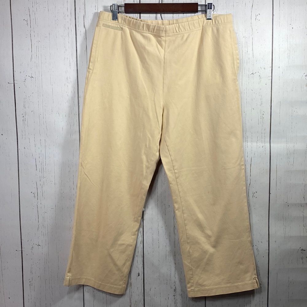 Lauren Active Ralph Lauren Cream Drawstring Capri Pants Size L Athleisure Casual